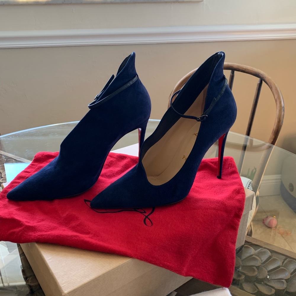 Christian Louboutin  suede high heel, asimetric beauty. Worn only once